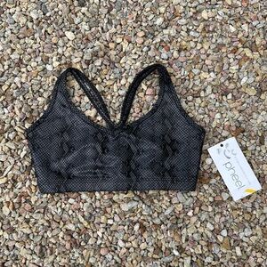 NWT Pheel v-neck "Weave" sports bra - size XS